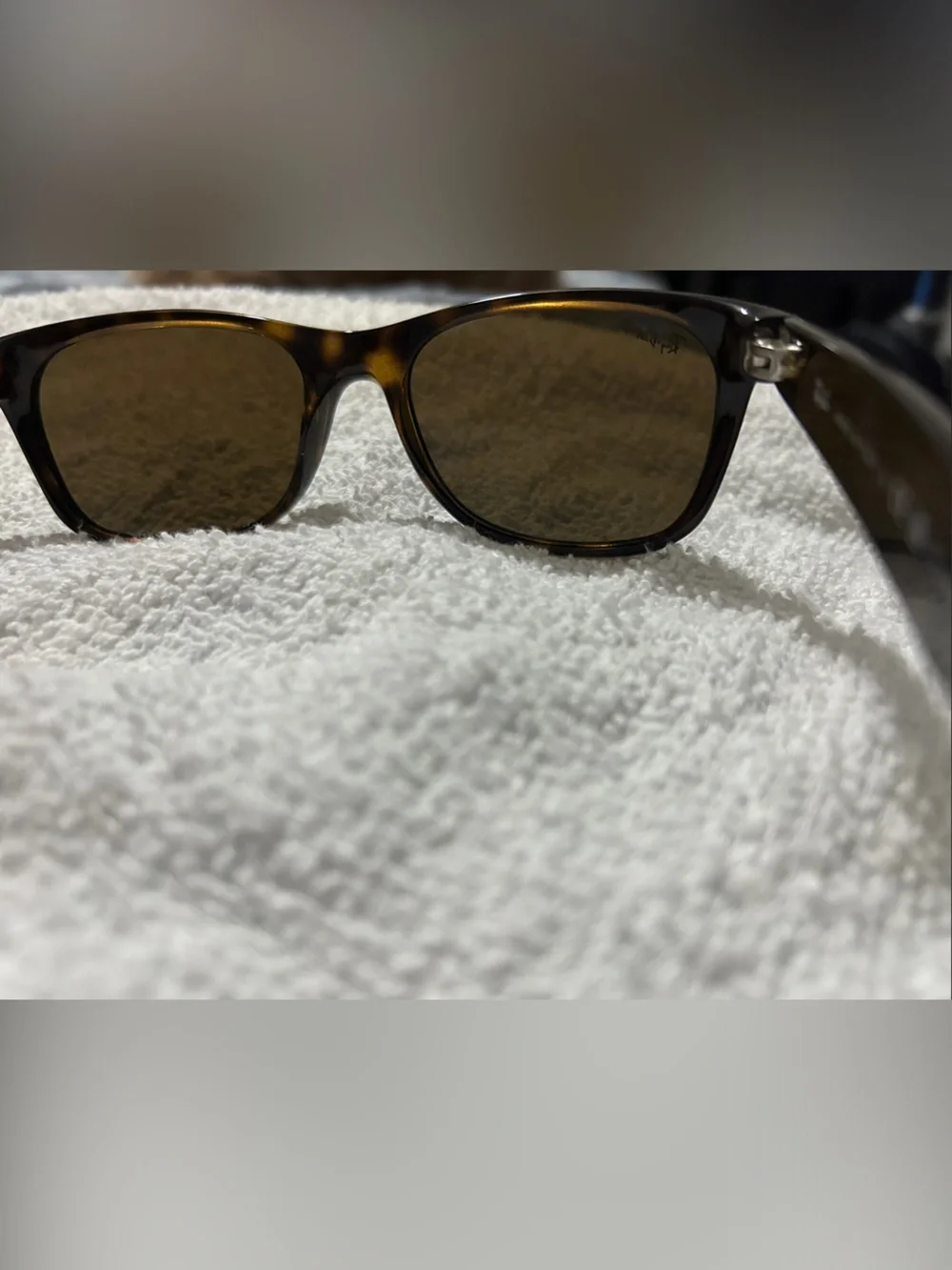 Ray-Ban Tortoiseshell Frame Sunglasses with Brown Accents